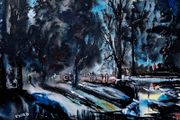 late forest meeting watercolour