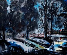 late forest meeting watercolour