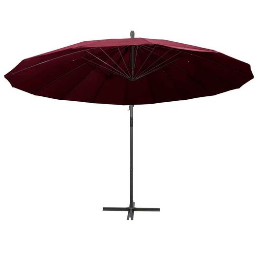 Hanging Parasol Burgundy 3 m Aluminium Pole