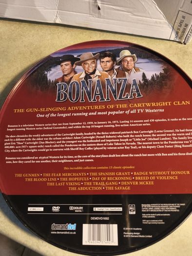 Bonanza John Wayne 5 Classic Films In Round Tin.