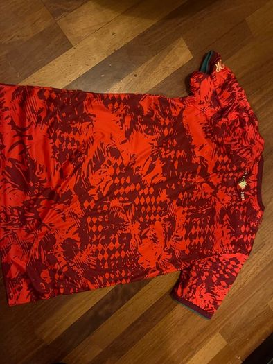 mens   red Portugal soccer jersey size xl
