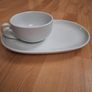 Tableware/Waterside 4-Piece Mug & Serving Tray Set White Porcelain .. Price Drop Image 2