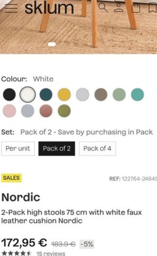 Tornviken Ikea Island And Sklum Bar Chairs (x2)