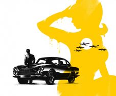 James Bond DB5 Lyndon Willoughby Bottleneck Gallery Print 98 of 100 Sold Out