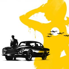 James Bond DB5 Lyndon Willoughby Bottleneck Gallery Print 98 of 100 Sold Out