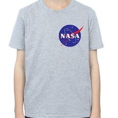 NASA Boy's Youth T-Shirt - Grey - Youth Size L