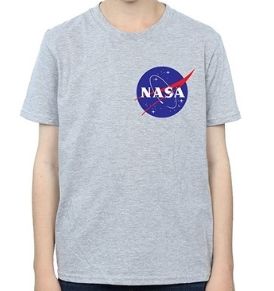 NASA Boy's Youth T-Shirt - Grey - Youth Size L