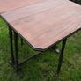Victorian Mahogany Sutherland Drop Leaf Table On Brass Casters (H-21" L-25" W-21")(folded table 21" x 5,2") Image 2