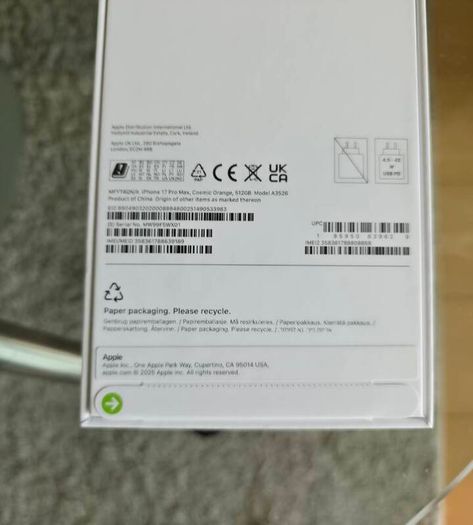 Apple Iphone 17 Pro Max 512GB IRISH