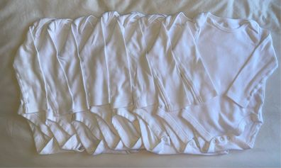 8 long sleeved vests 6-9 months