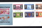 1971 Guernsey Decimal Currency Definitive Issue Definitive Stamp 3 First Day Covers  (FDC)