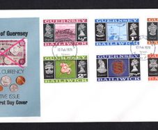 1971 Guernsey Decimal Currency Definitive Issue Definitive Stamp 3 First Day Covers  (FDC)