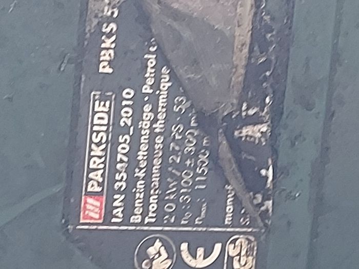 PARKSIDE 117db Petrol Chainsaw, well used but still in very good condition, not tested