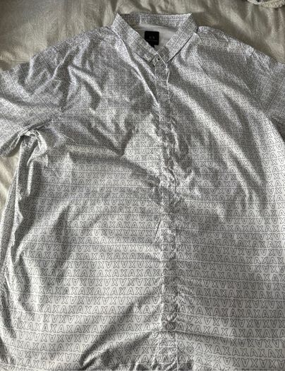 Armani Exchange White Logo Print Shirt  XL