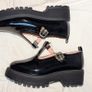 River Island Girls black mary jane heeled shoes UK5 Image 8