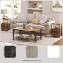 Bedside Table with Charging Station, Side Table with 2 USB Ports and Outlets, Nightstand with Cloth Drawer Image 2