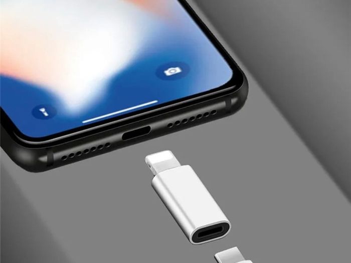 USB-C Type C Female to iPhone Male Charger Adapter for iPhone X XR 7 6 5S XS