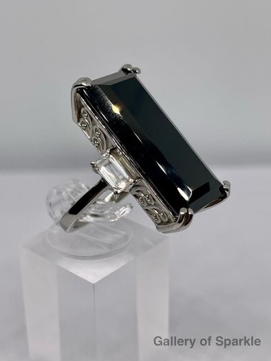 Black Spinel and White Topaz.