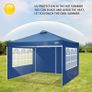 Gazebo 3 x 3 Waterproof Stable Winterproof 3 x 3 m Pop Up Gazebo Foldable with 4 Side Walls UV Protection 50+ Party Tent Garden Gazebo with 4 Sandbags Garden Fixed Folding Gazebo Including Bag Image 6