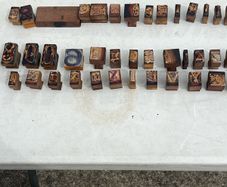 40 vintage printing stamps