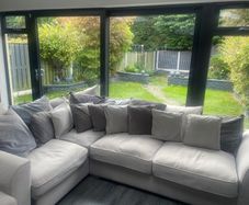 Grey Corner Sofa and Chair
