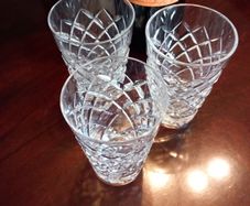 Set of 3 Waterford Crystal Whiskey Glasses