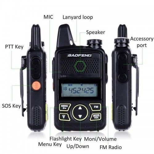 Baofeng BF-T1 Mini Walkie Talkie UHF 400-470Mhz