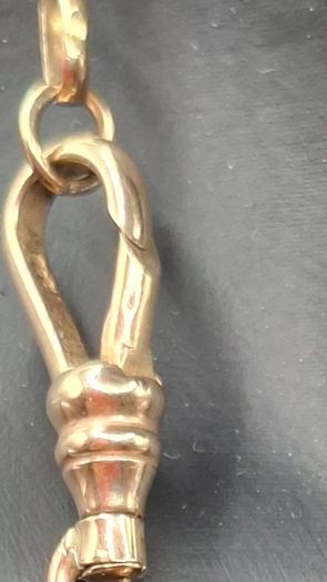 9ct yellow gold spinning fob necklace
