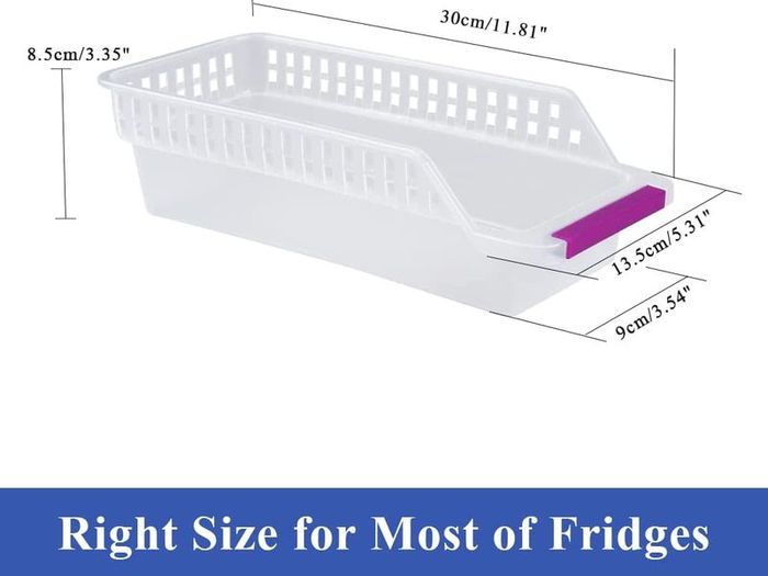 Fridge Storage, JRing Refrigerator Storage Organizer, Fruit Handled Kitchen Collecting Box Basket Rack Stand Basket Container (6 Pack, Random Color)
