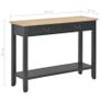 Console Table Black 110x35x80 cm Wood Image 2