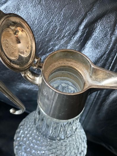 Vintage crystal wine jug