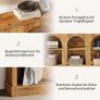 Natural Wood Console Table with Storage 160cm Long Arched Entrance Table | 3 Tier Wooden Image 3