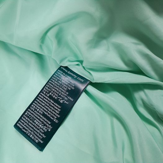 Tommy Jeans Mint Green Seafoam Cropped Convertible Puffer Jacket Size M