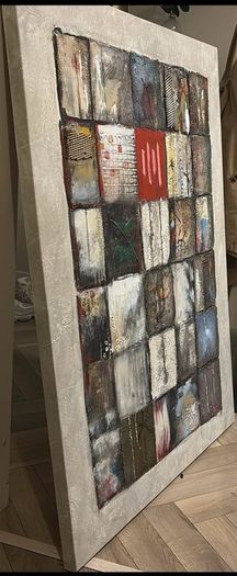 Hand Painted Textured Abstract Cavans 125x90cm