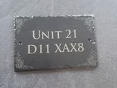 house number eircode business present name plate