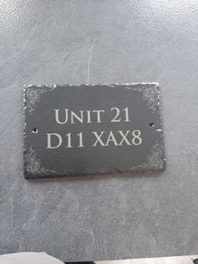 house number eircode business present name plate