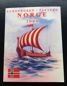 Viking Norway Euro Probe Essai coins set 2004 euro Prototype Specimen | Viking long boat