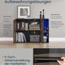 Sideboard Storage TV Cabinet with LED Lighting With Adjustable Shelves Image 4
