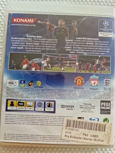 PES 2009  PlayStation3 Ps3 Games Original