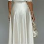 New Milky White Satin Skirt Image 4
