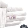 925 Sterling Silver Pink Cubic Zirconia Cluster Stud Earrings Image 7