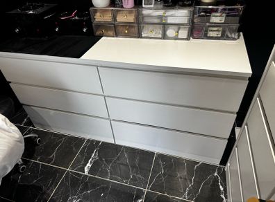 IKEA malm 6 drawer unit