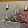 Mid-Century Modern silver-plated 3-light candelabra manufactured by Oneida Silversmith Image 3