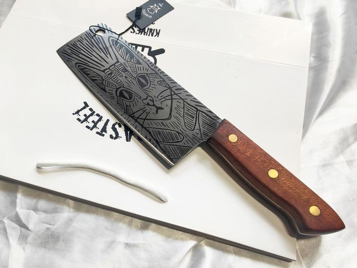 Unique Nakiri Knife Engraved By Di'Casteel