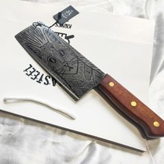 Unique Nakiri Knife Engraved By Di'Casteel