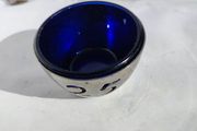 Silver Plate 25 Th Anniversary With The Blue Glass Insert