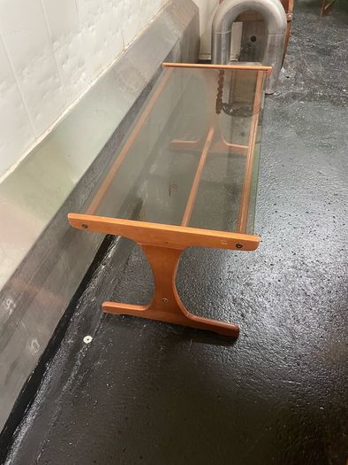 Glass top coffee table
