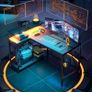 106.5CM L-Shaped Gaming Desk with RGB LED Lights Carbon Fibre Surface, 3 Power Outlets & 2 USB Ports, Reversible Corner Desk with Shelves & Hooks for Home Office & Small Spaces Image 7