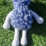 Handmade Crochet Lamb Plushie - Blue & White, 26cm Image 3