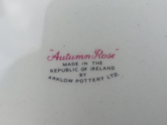 Beautiful Set of Four Breakfast Plates by Arklow Pottery in the Very Popular and Collectable "Autumn Rose" Pattern